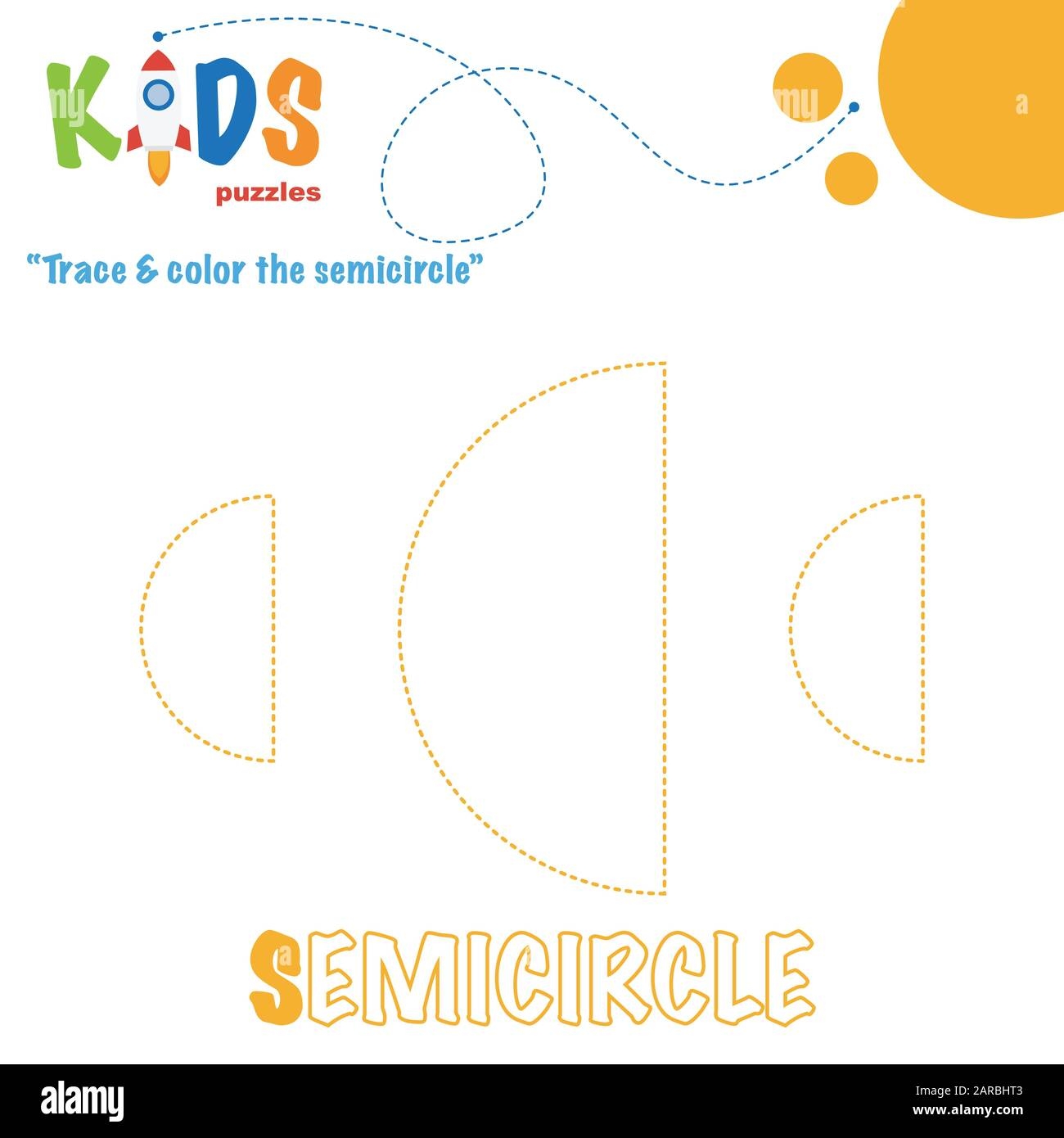 Semicircle Tracing Stock Vector Images Alamy