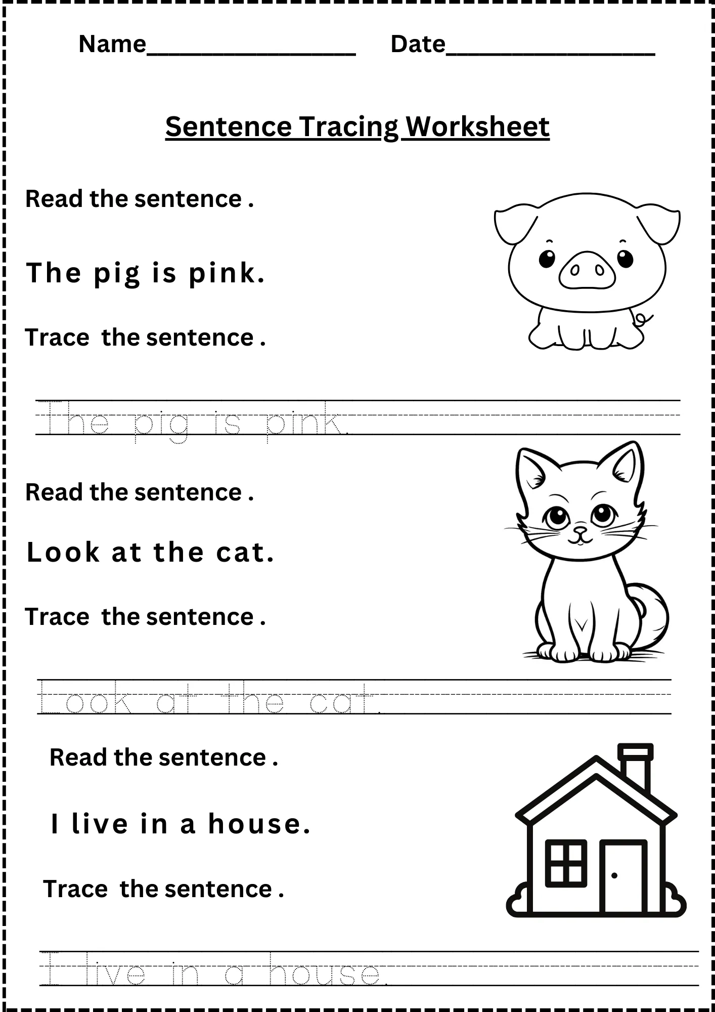 Sentence Writing Practice Worksheets Kindergarten Sentence Writing Practice Worksheets Kindergarten