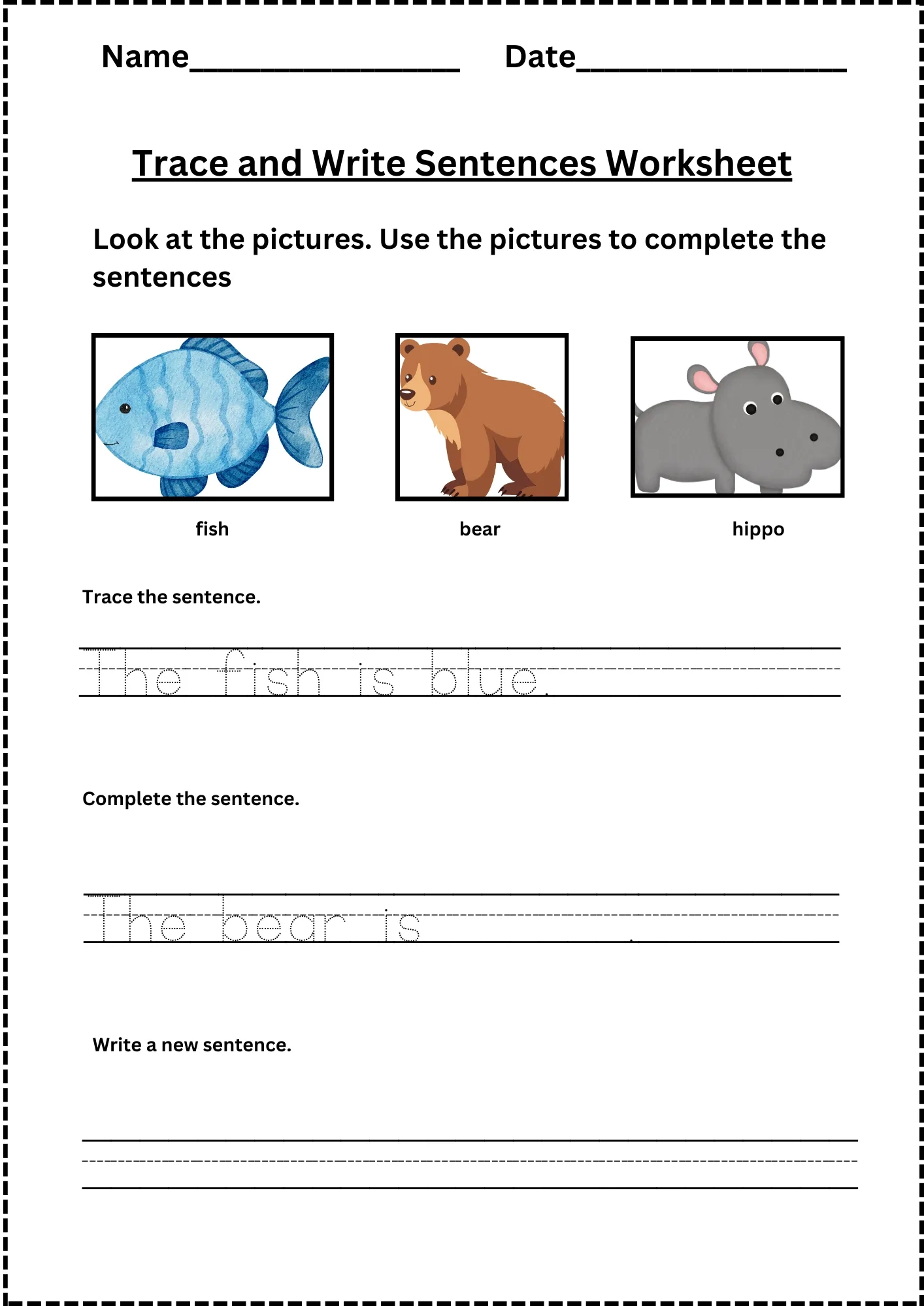Sentence Writing Practice Worksheets Kindergarten Sentence Writing Practice Worksheets Kindergarten