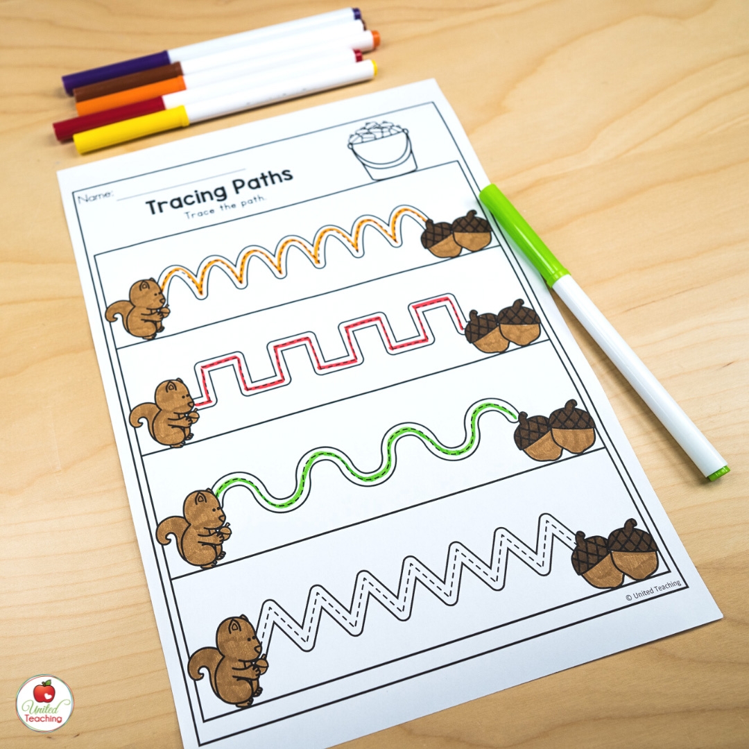 September Tracing Worksheets