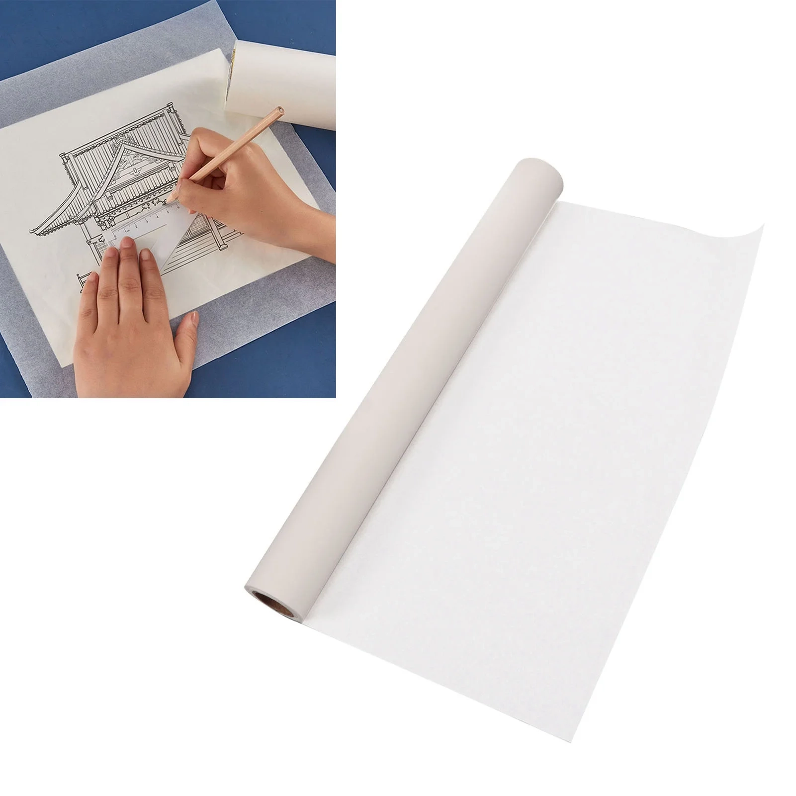 Sewing Pattern Paper 18in 44cm Wide Tracing Paper Roll White High 