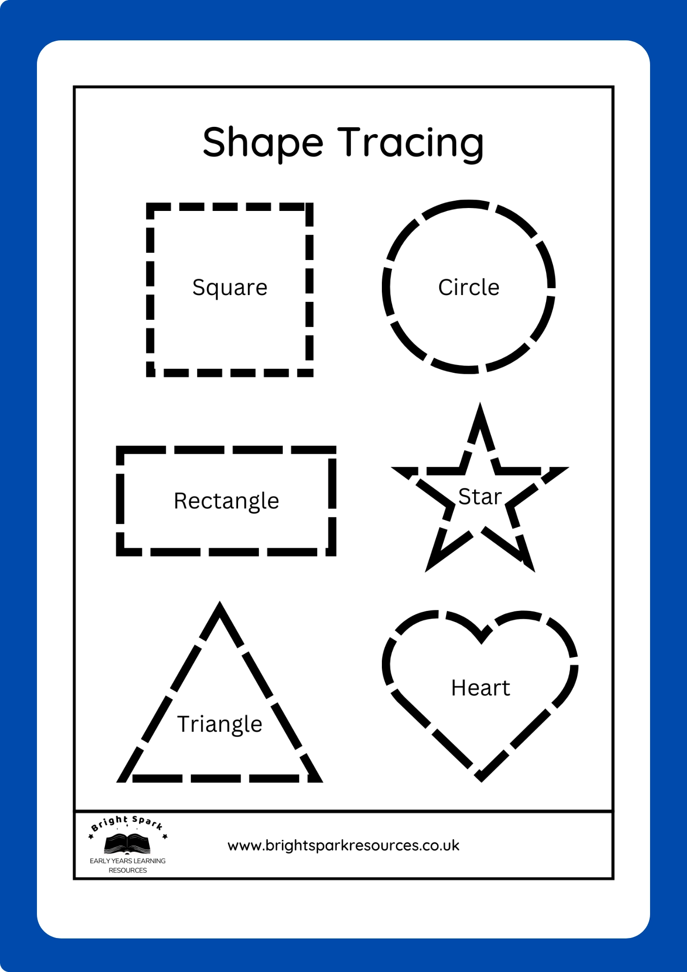 Shape Tracing Worksheets Free Printable