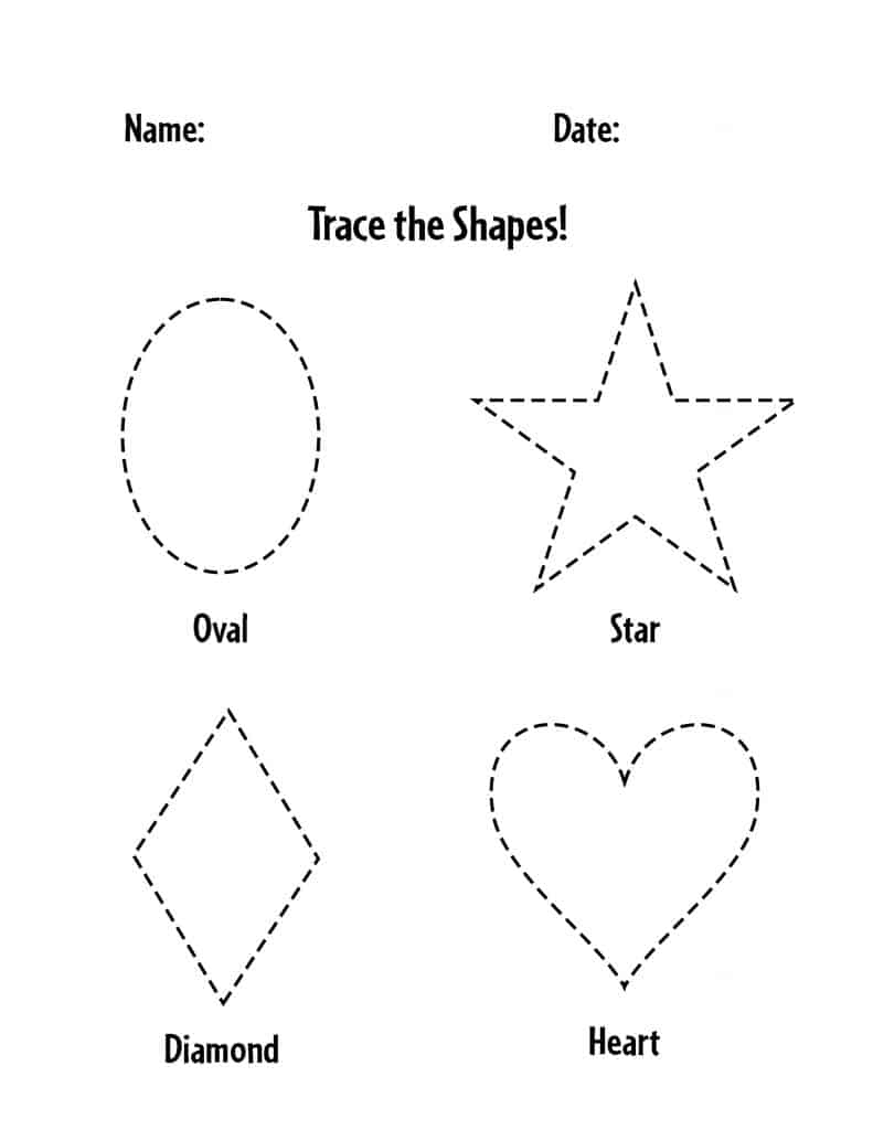 Diamond Tracing Worksheet