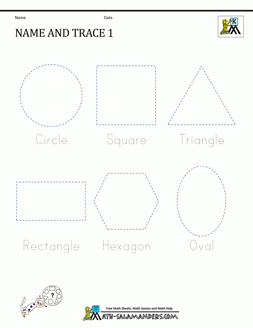 Tracing Math Worksheets