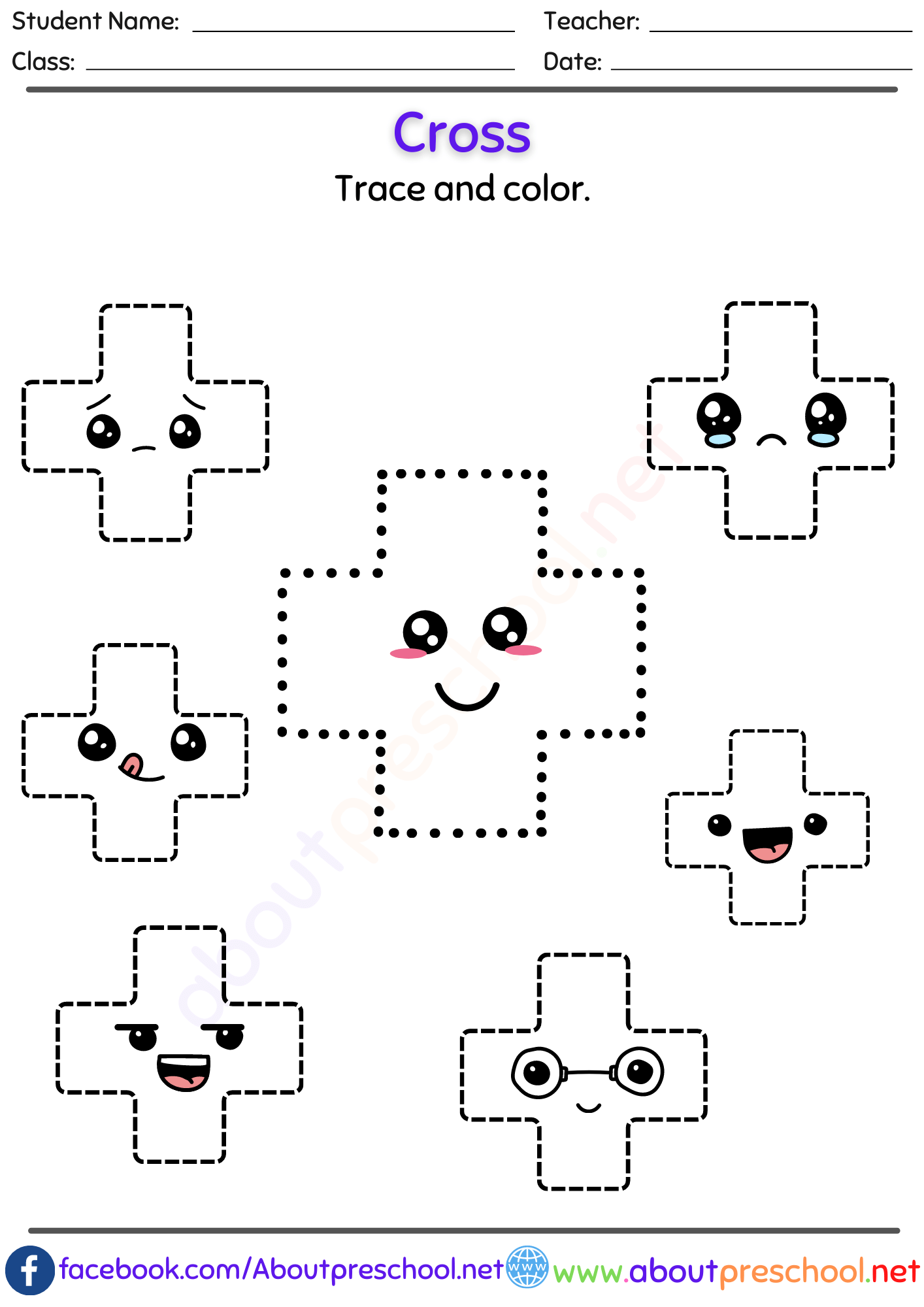 Shape Tracing Worksheets Preschool Archives About Preschool
