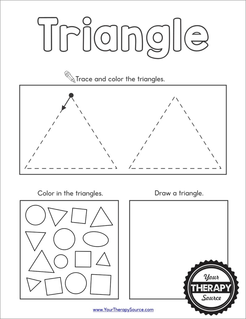 Pre K Tracing Shapes Worksheets