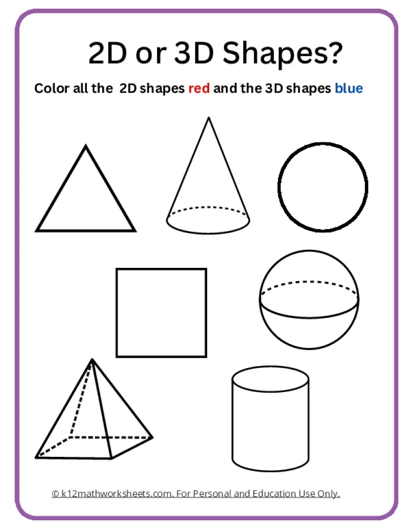 Shapes Worksheets
