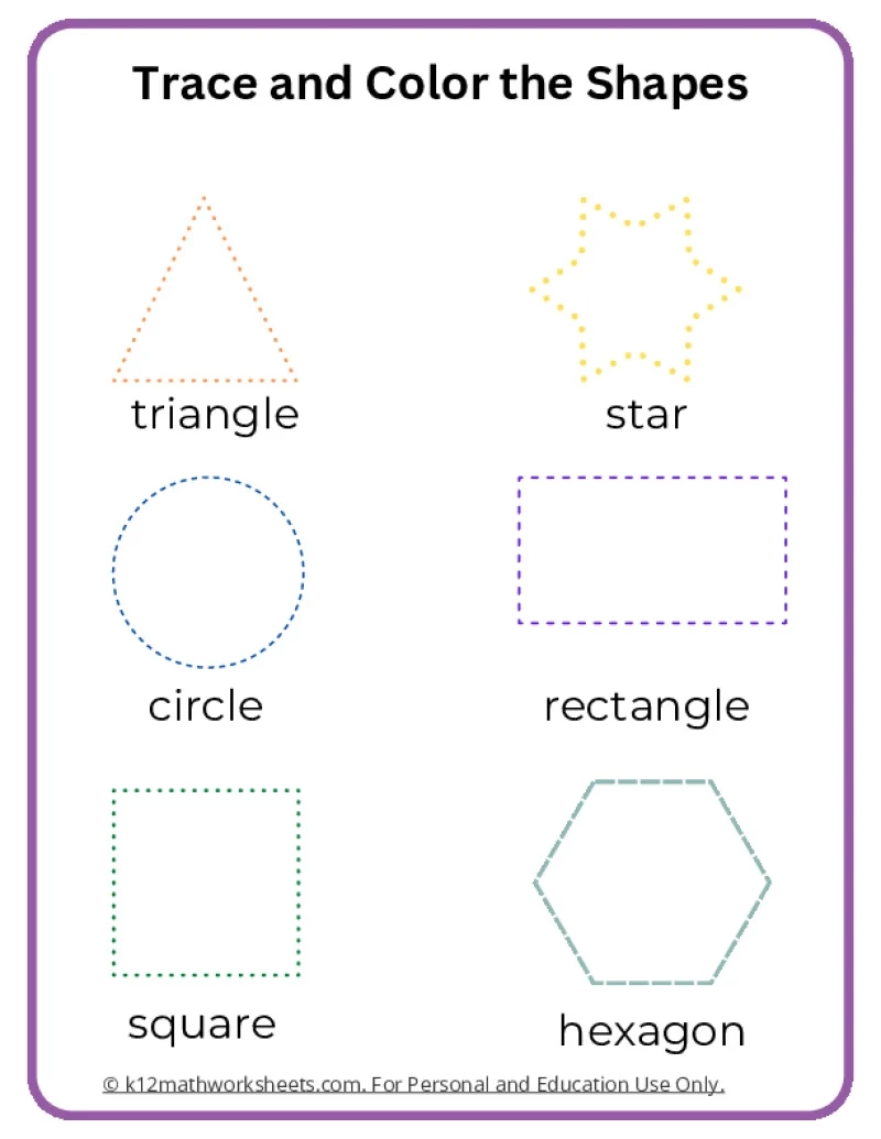 Shapes Worksheets