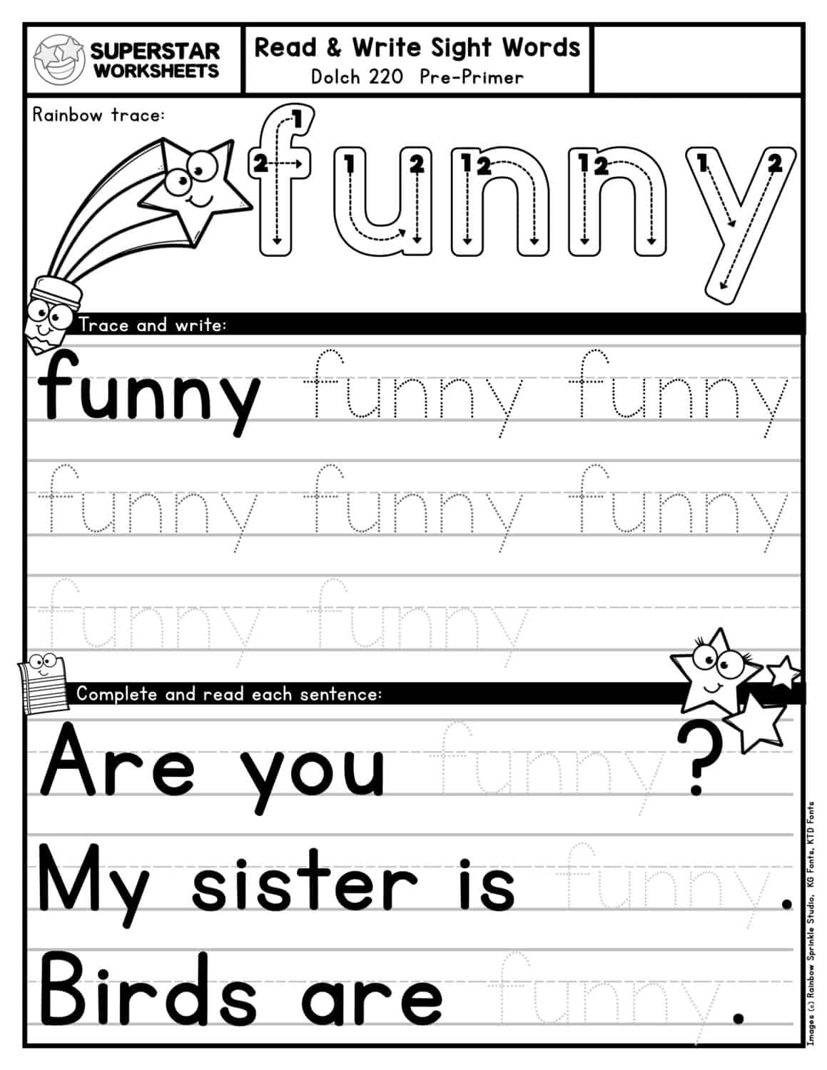Kindergarten Worksheets Tracing Words