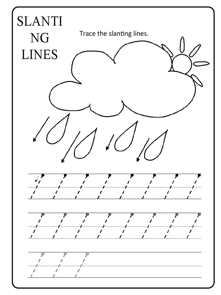 Slanti NG Lines Trace The Slanting Lines PDF Home amp Garden Art