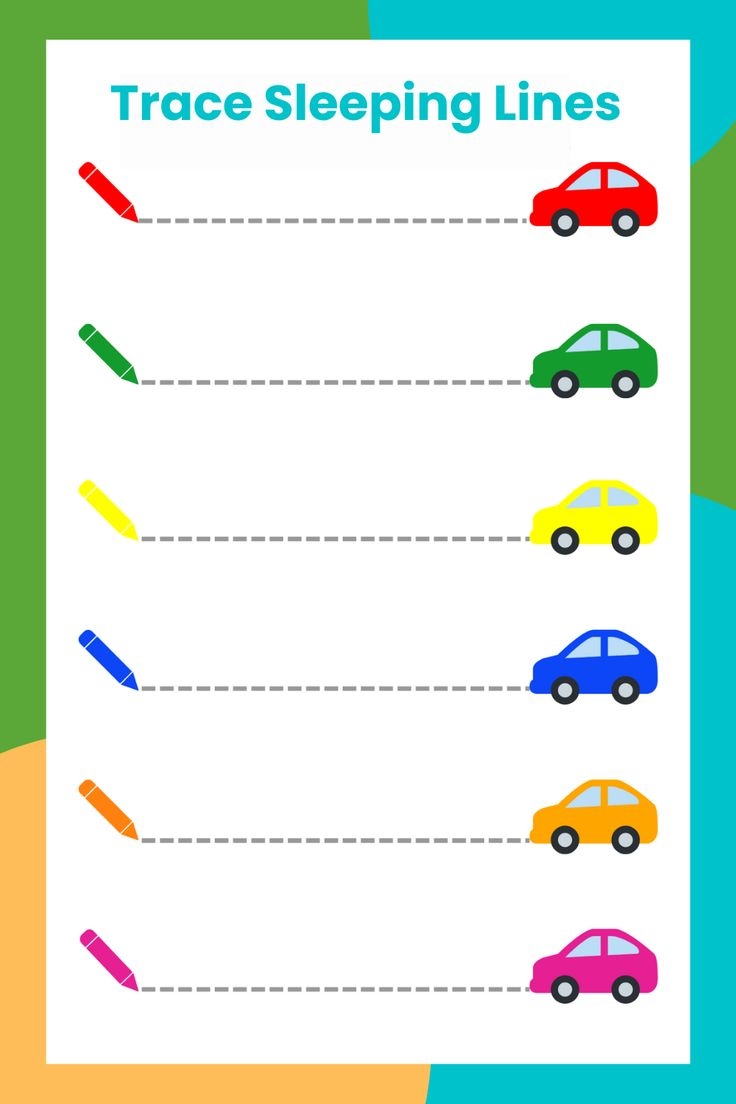 Sleeping Line Tracing Worksheet
