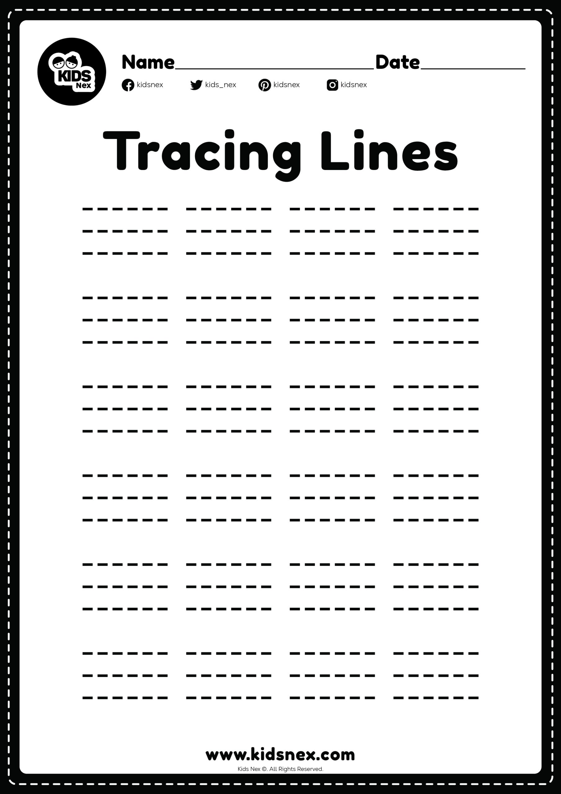 Sleeping Line Worksheet Free Printable KidsNex