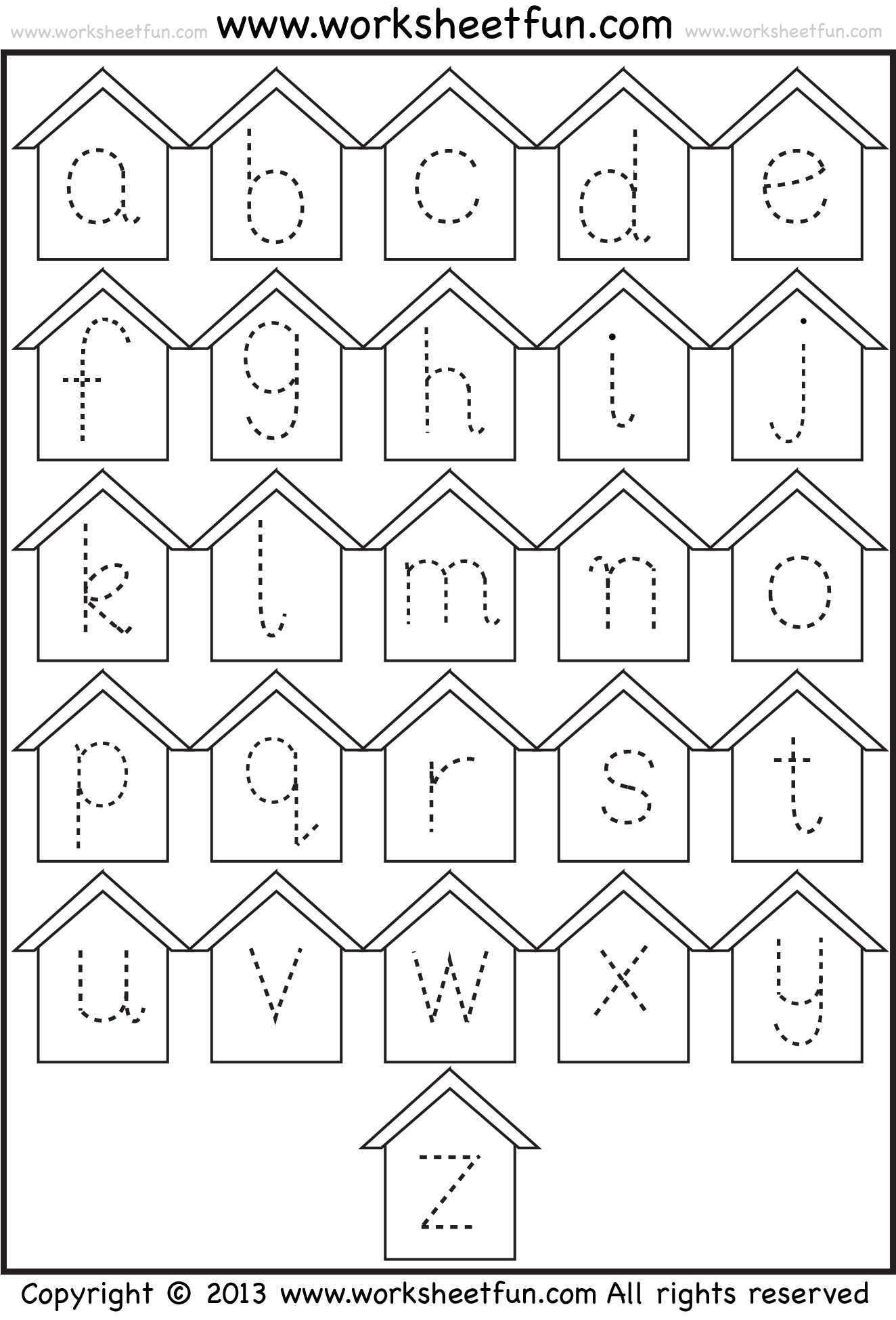 Small A Tracing Worksheet