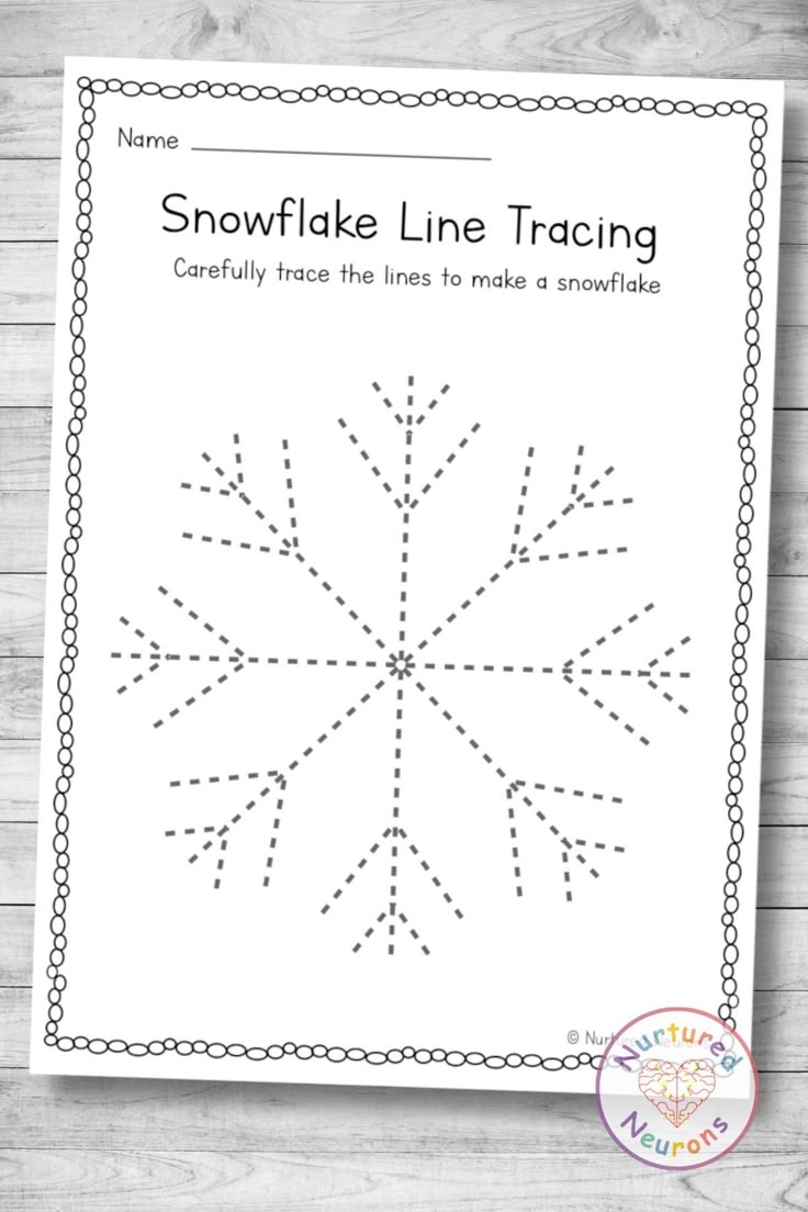 Snowflake Tracing Preschool