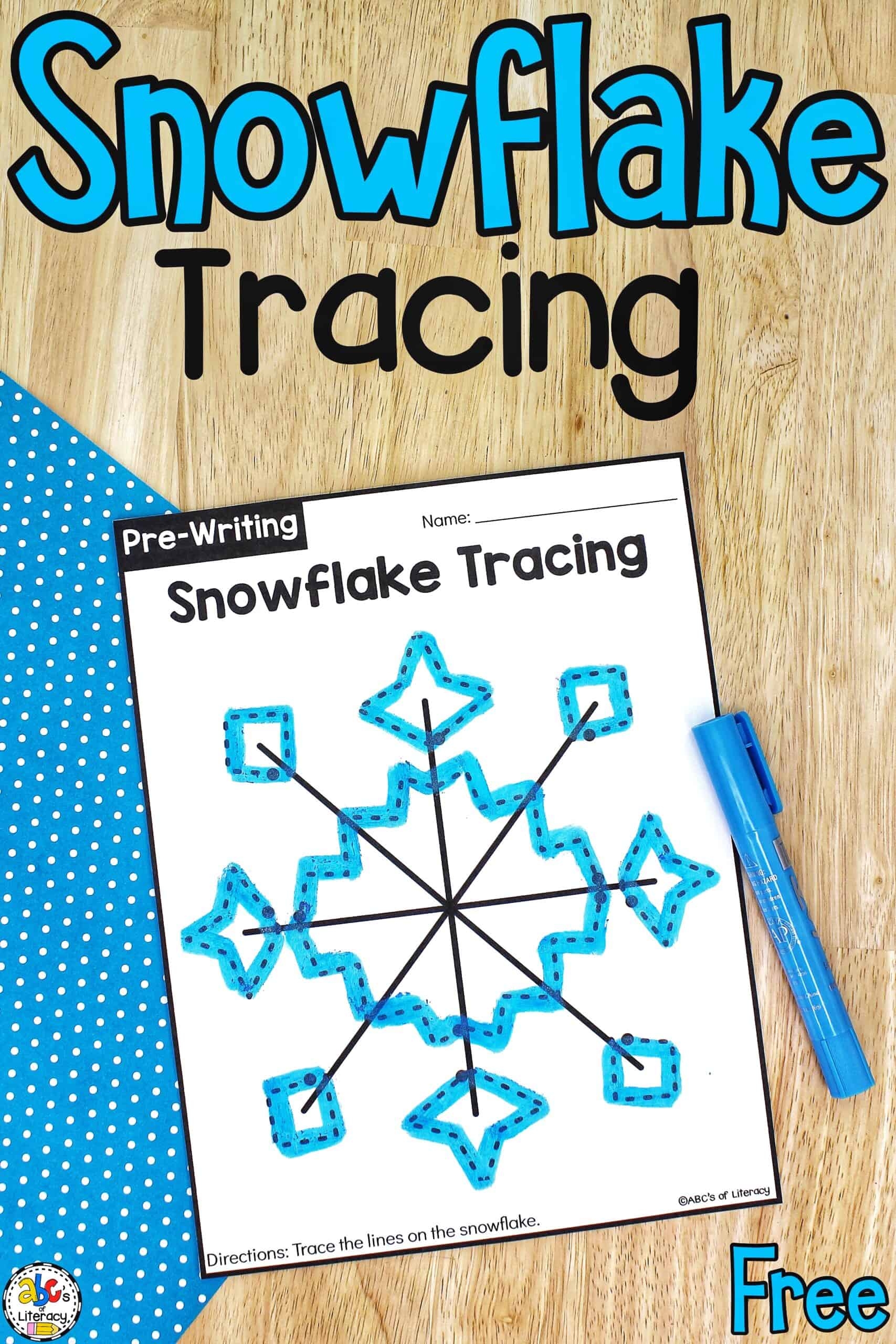 Snowflake Tracing Worksheets For Pre Writers