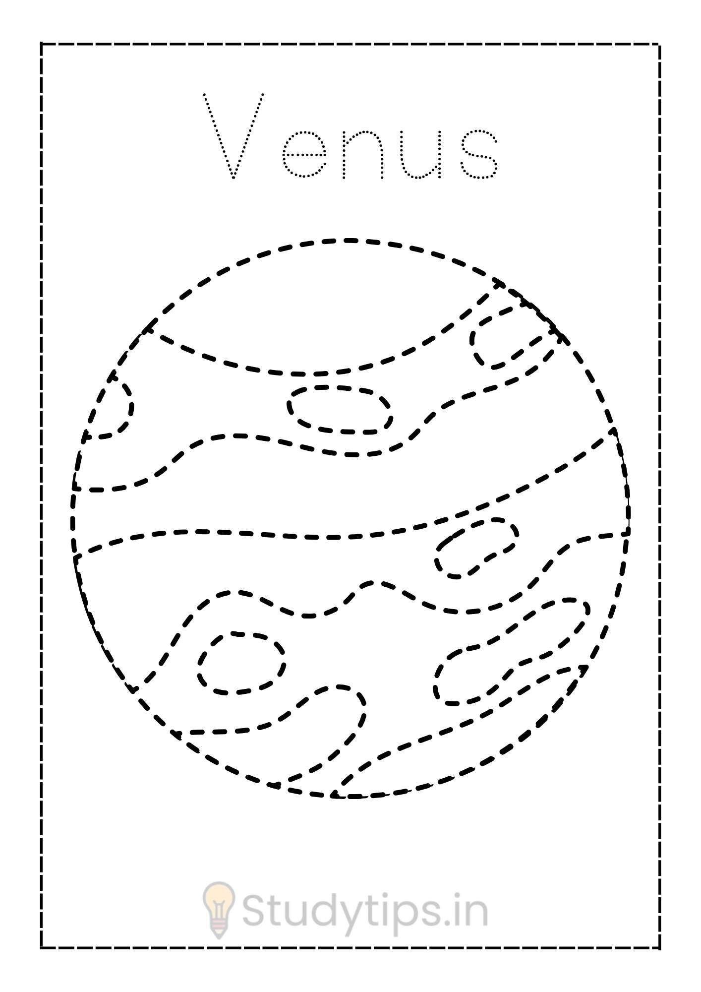 Solar System Tracing Worksheets Study Tips