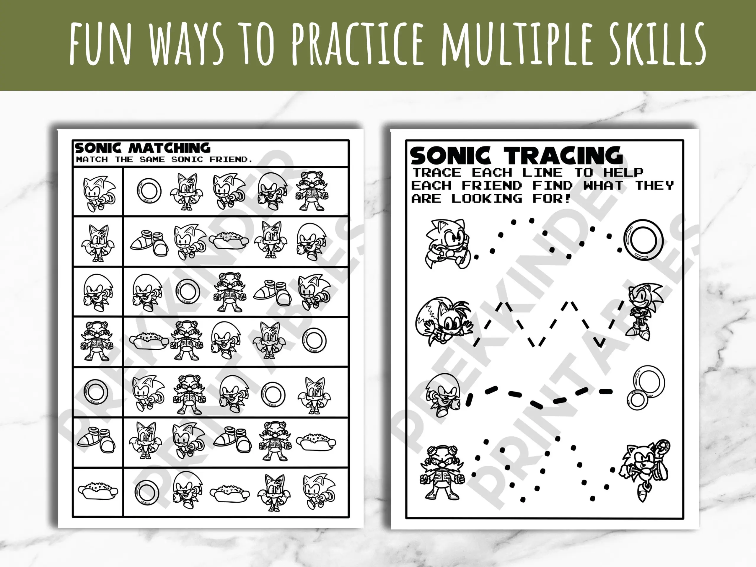 Sonic The Hedgehog Worksheets Preschool Kinder Activities 