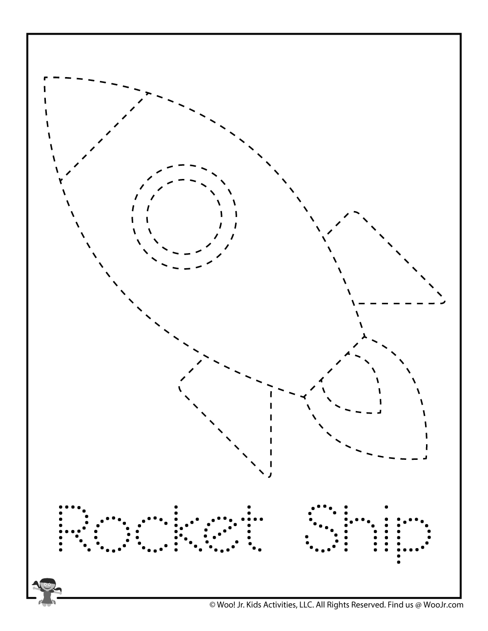 Space Tracing Worksheets