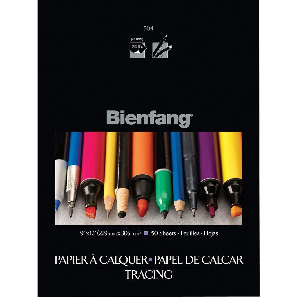 Speedball Bienfang Tracing Paper Fine 40 GSM 9 X 12 Pad 50 Sheets