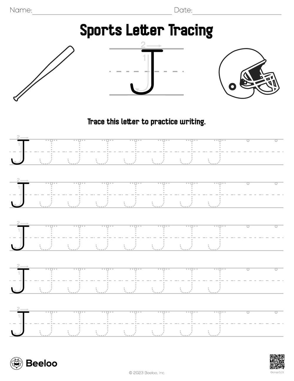 Sports themed Word Tracing Worksheets Beeloo Printable Crafts 