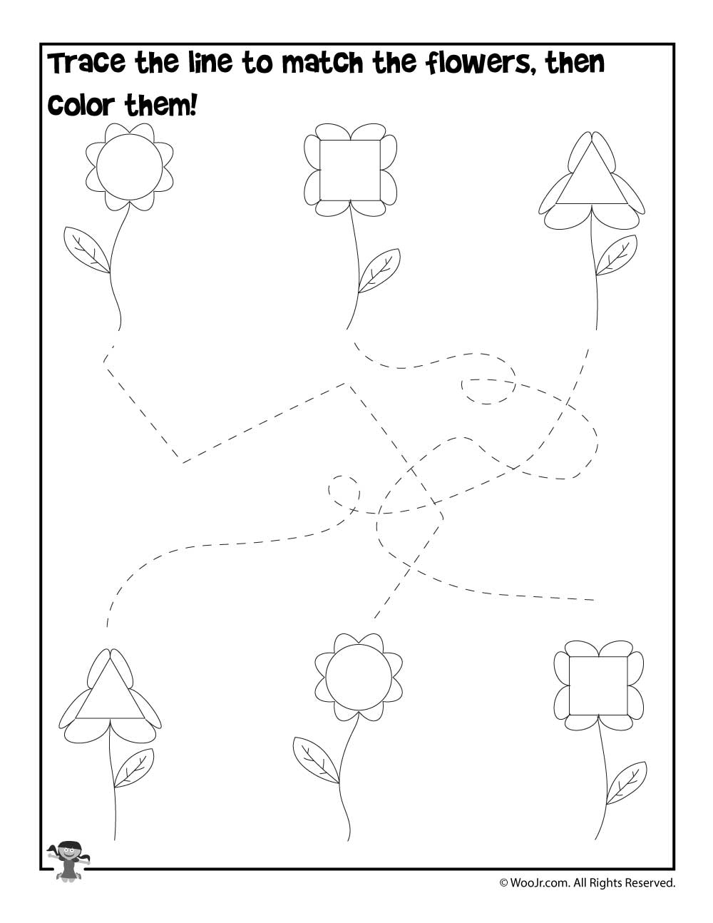 Spring Preschool Worksheets For Shape Recognition amp Tracing 