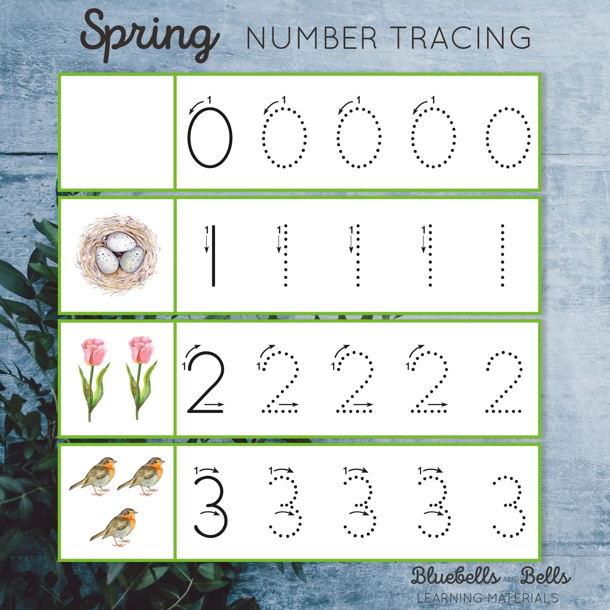 Spring Number Tracing
