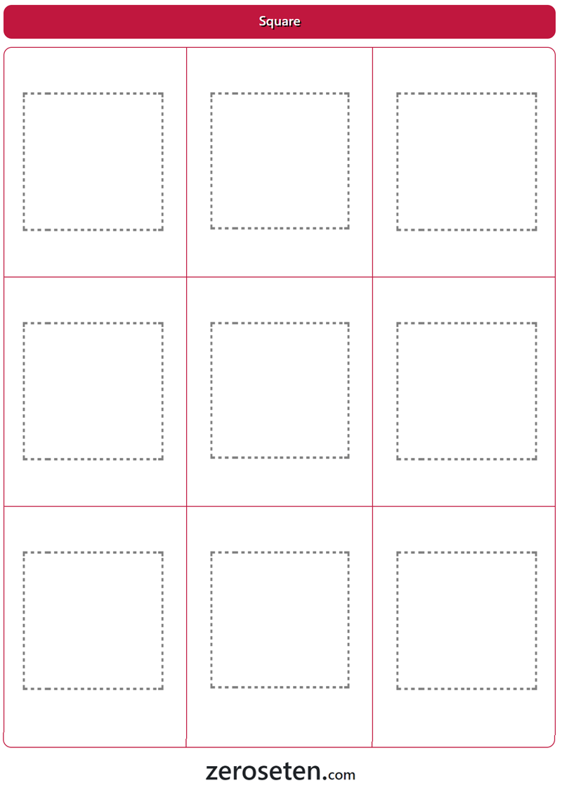 Tracing Square Worksheet