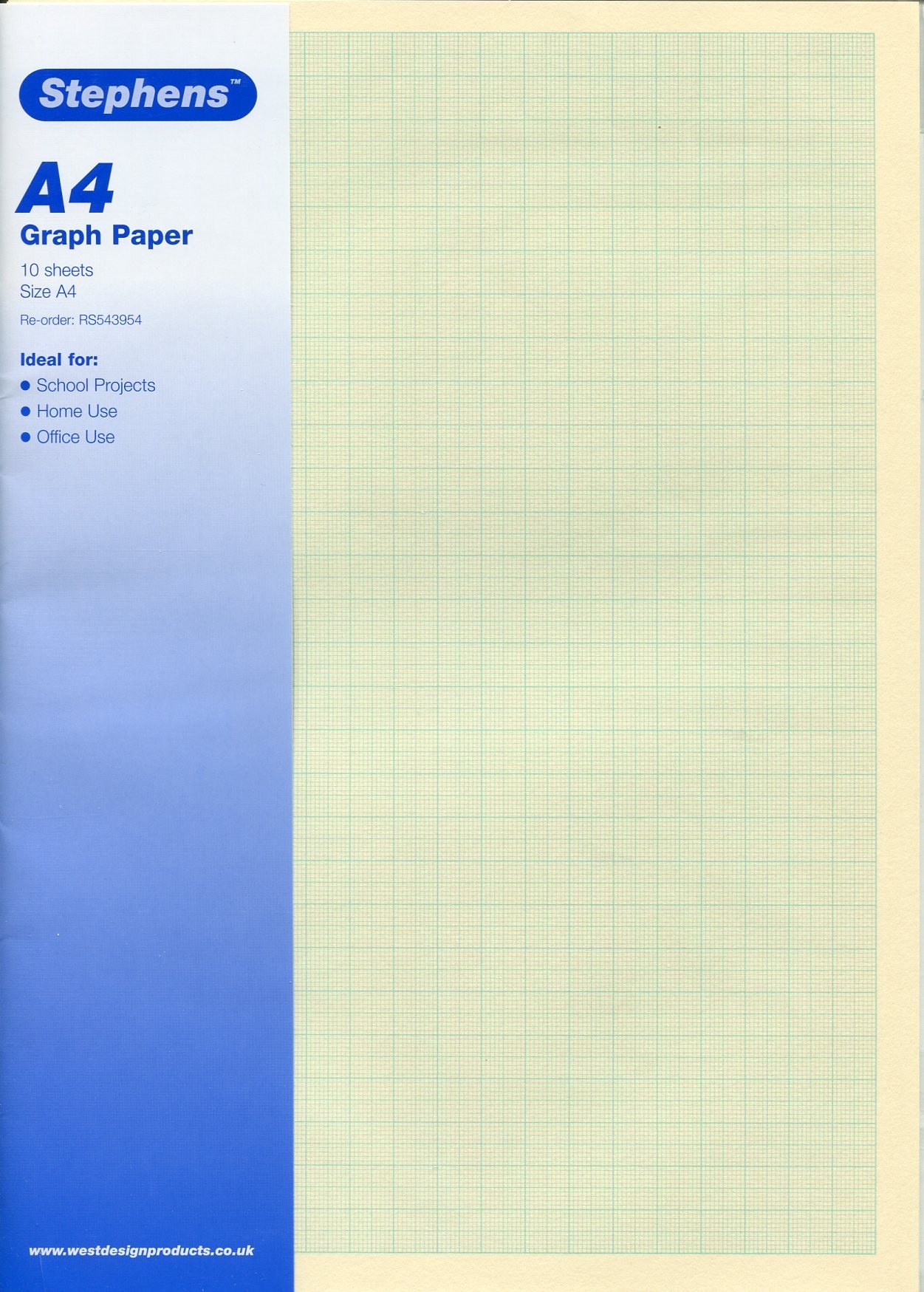 Stephens Special White Graph Paper A4 120gsm 10 Sheets Ideal 