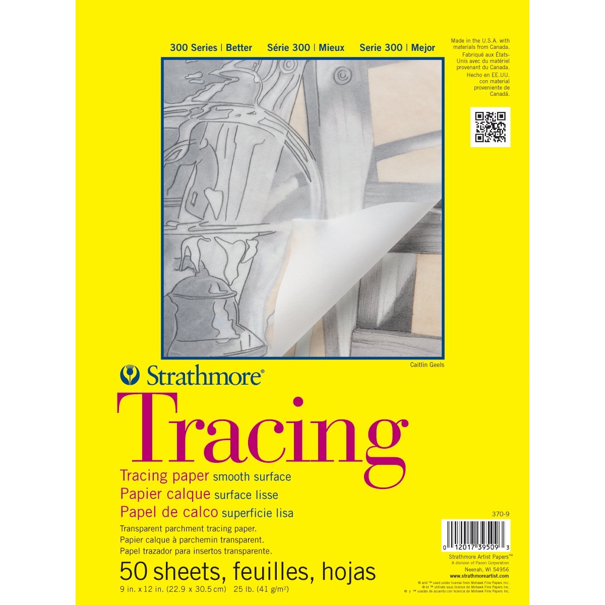 Strathmore Pro Art Tracing Paper Pad 11 inch X 14 inch 50 Sheets 