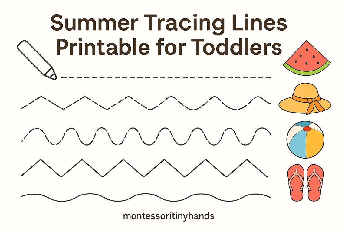Summer Tracing Lines Printable For Toddlers Free Download 