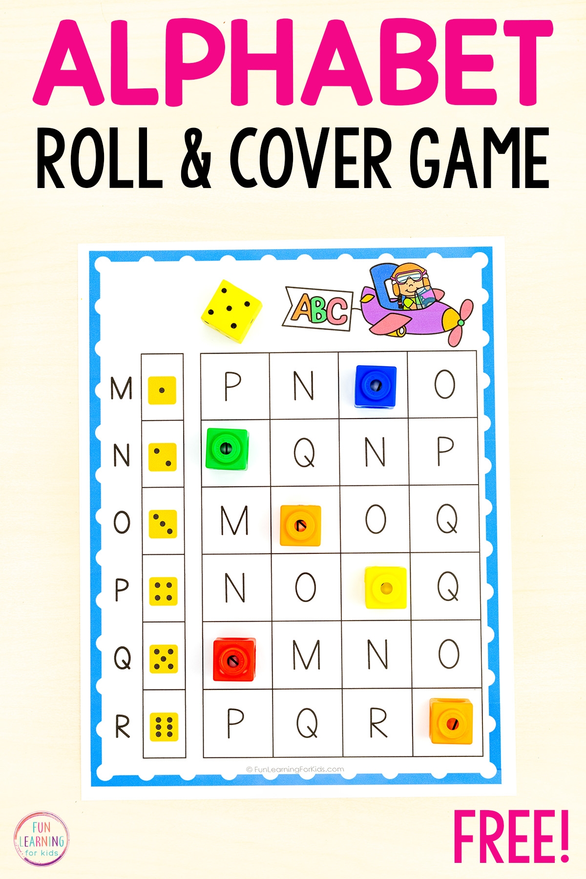 Super Fun Alphabet Roll amp Cover The Letter Games