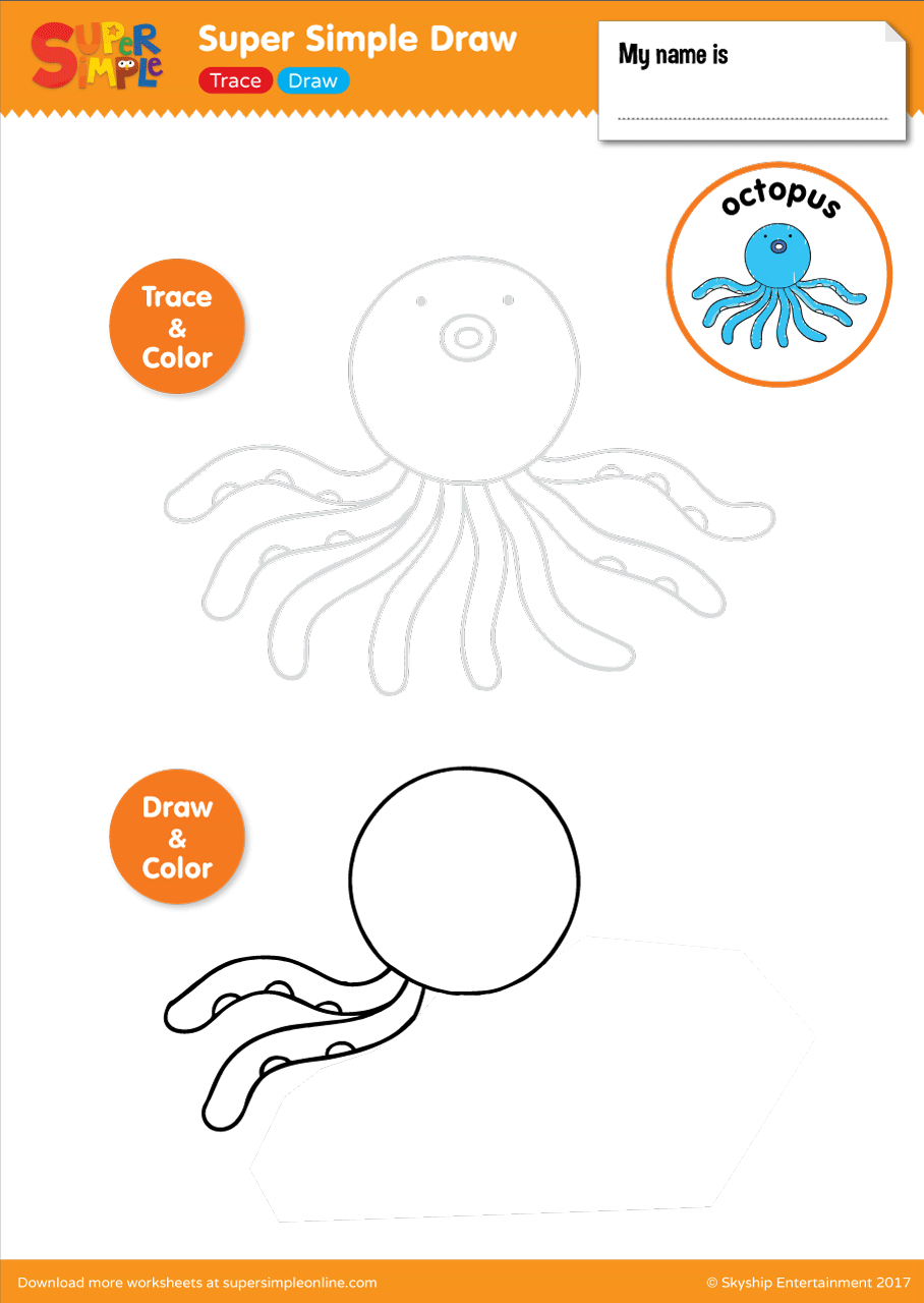 Octopus Tracing Worksheet