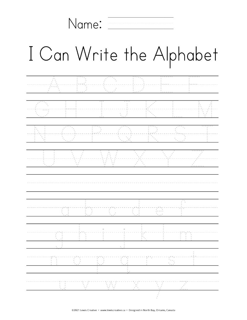 Alphabet Letter Tracing Pdf