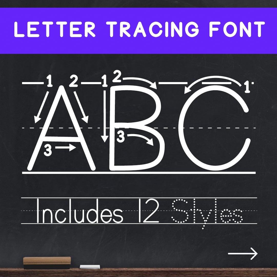 Teaching Print Letter Tracing Font With Instructions Lewis 