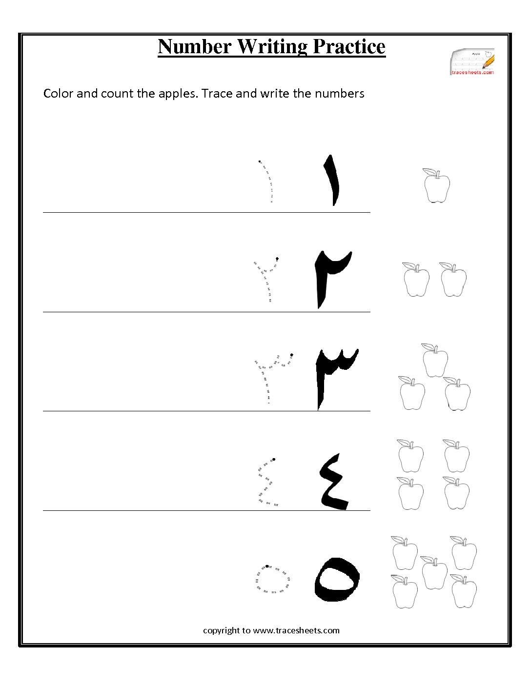 Teaching Tool Writing Worksheets For Numbers From TraceSheets 