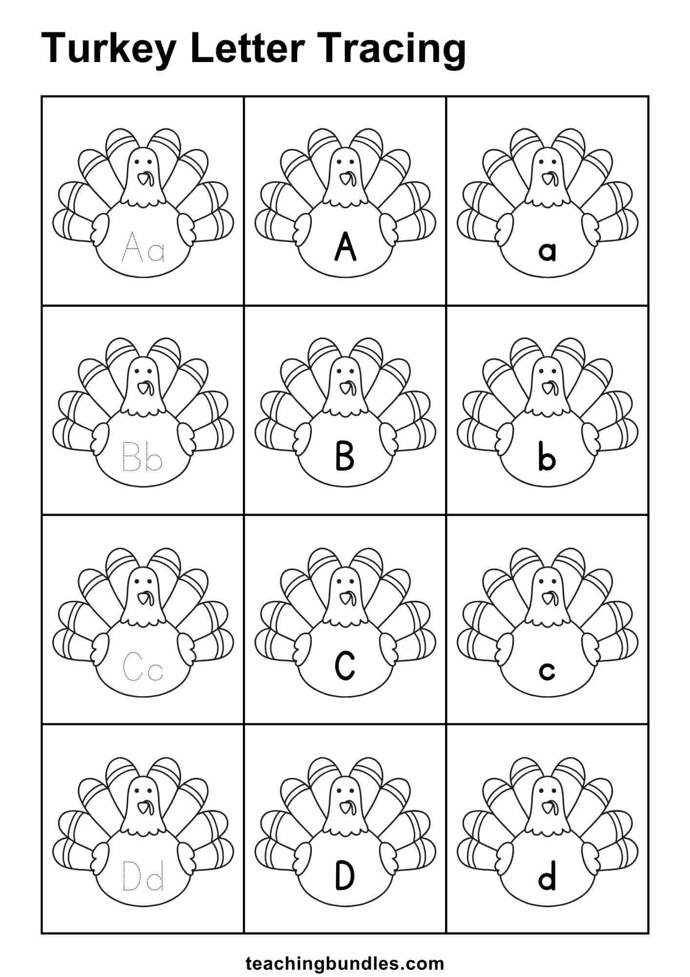 Thanksgiving Tracing Worksheets Preschool Thanksgiving Tracing Worksheets Preschool