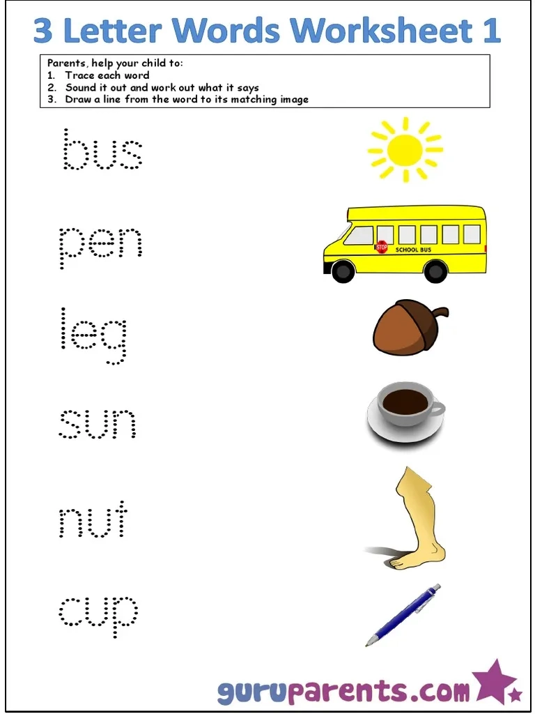 Three Letter Words All PDF PDF Language Arts amp Discipline