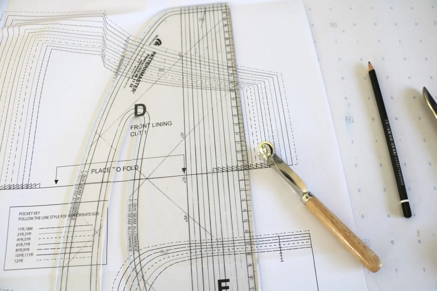 Tips For Tracing A Dressmaking Pattern Bobbins amp Buttons Fabric 