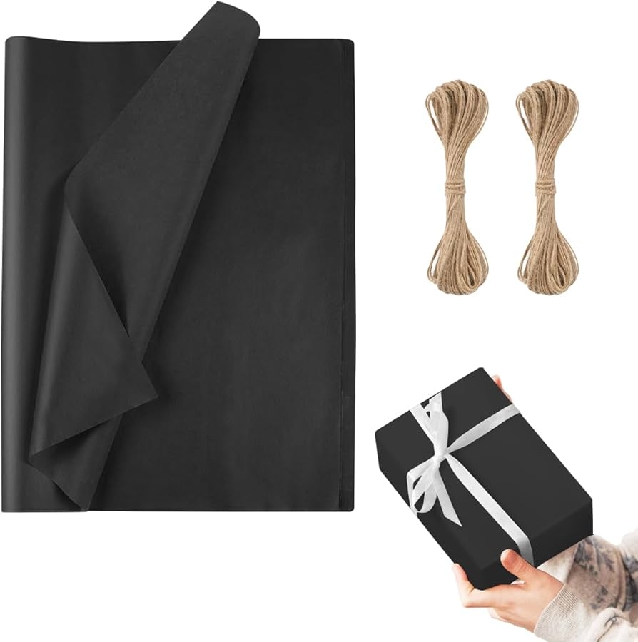 Tissue Paper Packaging Material Black 50 Sheets Tracing Paper For 