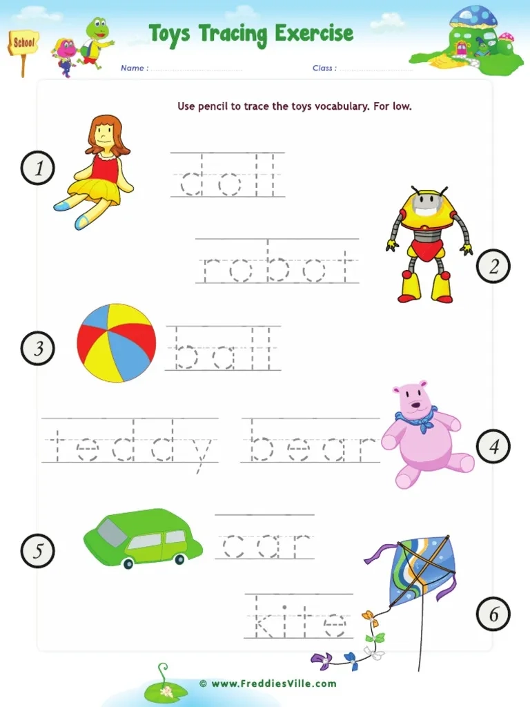 Toys Tracing PDF