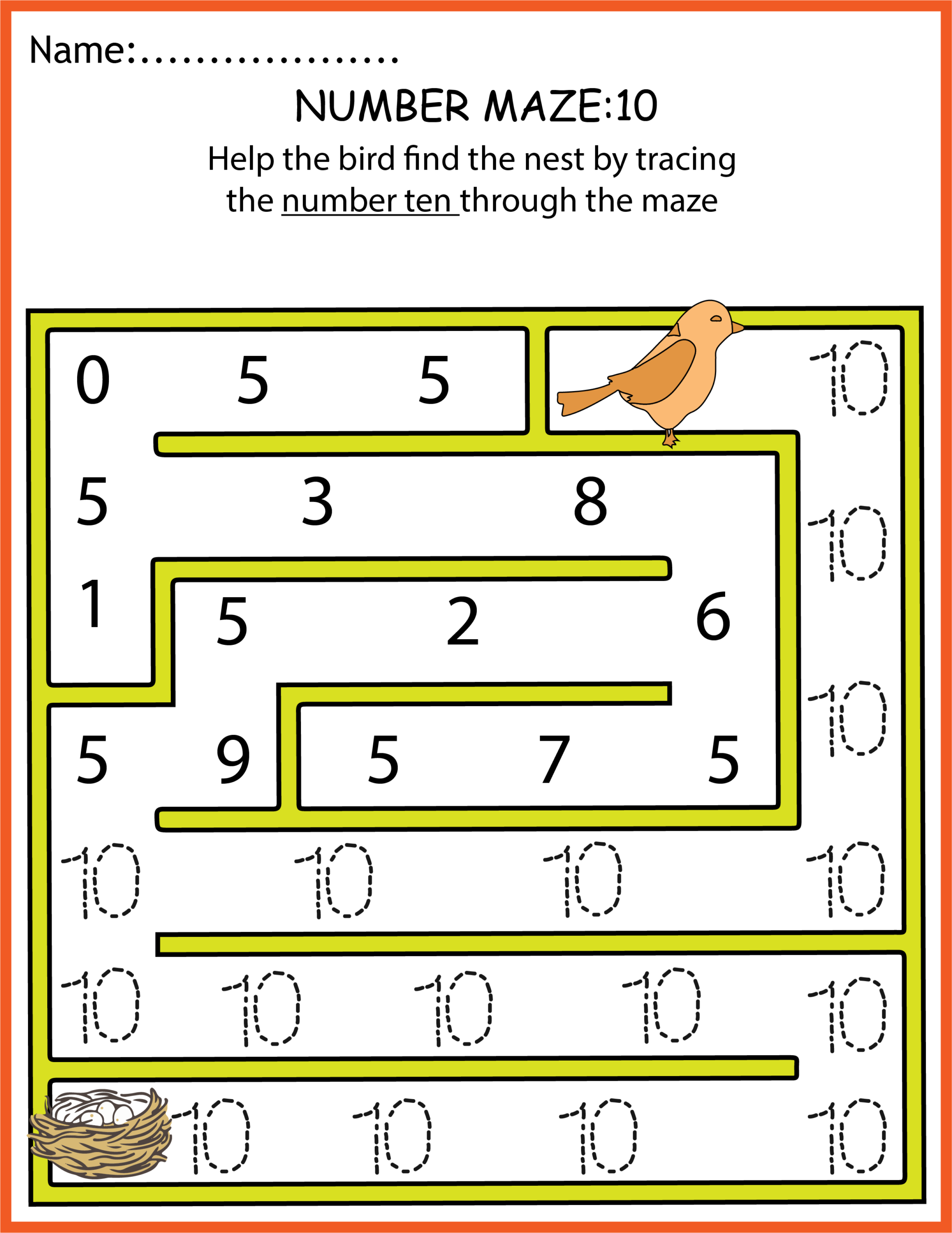 Trace And Learn A Fun Numbers Tracing Game For Preschoolers 0 10 