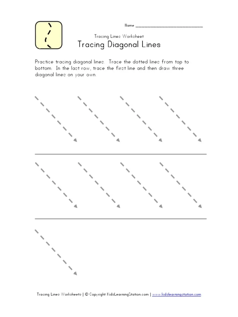 Trace Diagonal Lines PDF Teaching Methods amp Materials