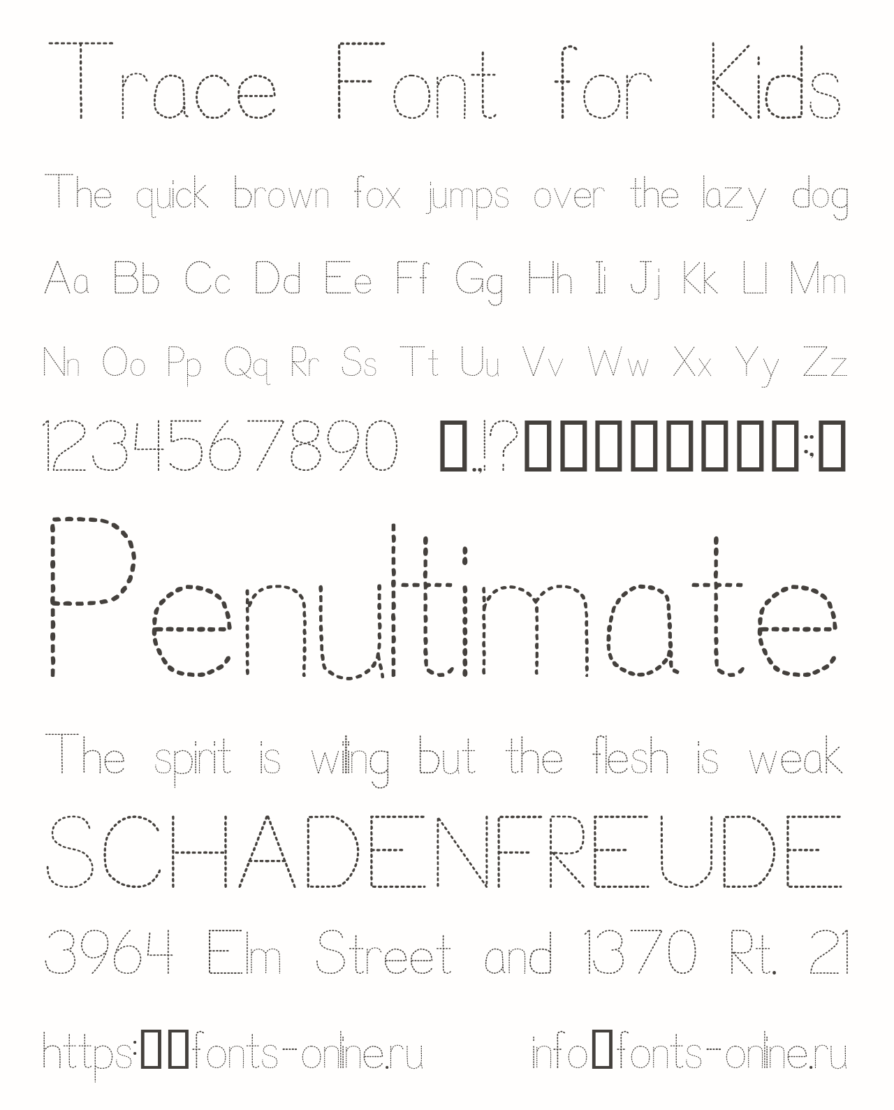 Tracing Font For Kindergarten Free Download