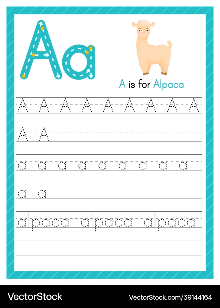 Trace Letter A Uppercase And Lowercase Alphabet Royalty Free Trace Letter A Uppercase And Lowercase Alphabet Royalty Free