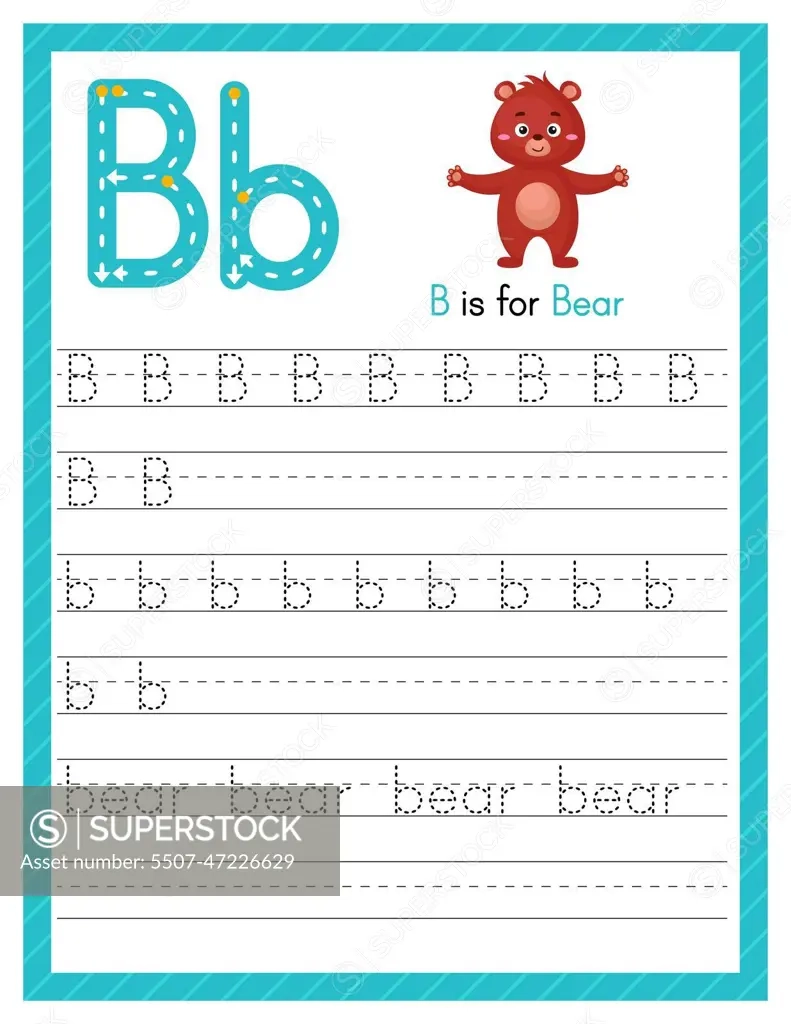 Lowercase B Tracing Worksheet