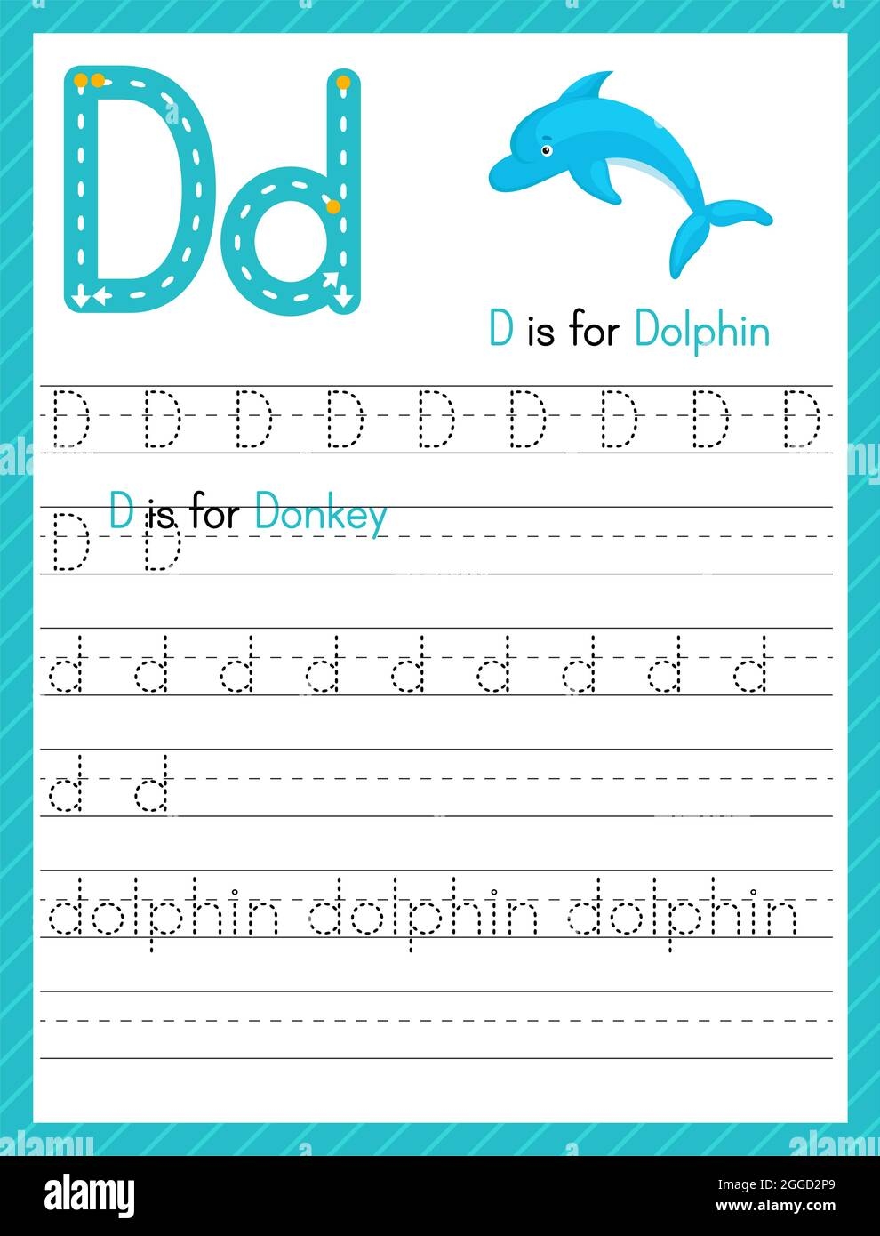 Capital Letter D Tracing Worksheets Capital Letter D Tracing Worksheets