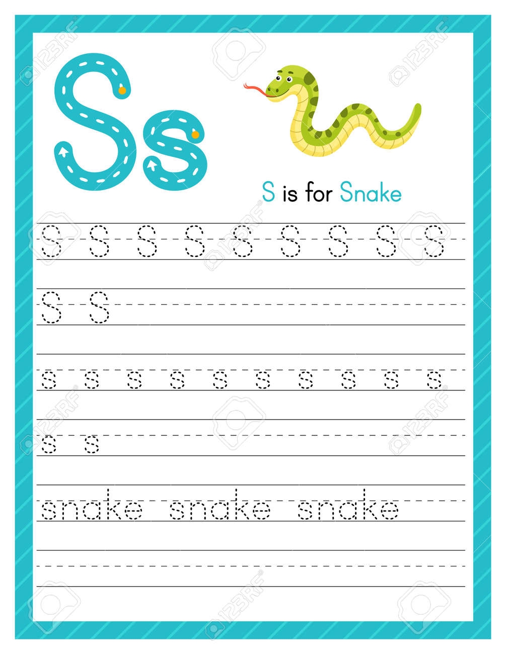 Letter S Tracing Worksheets For Kindergarten Letter S Tracing Worksheets For Kindergarten