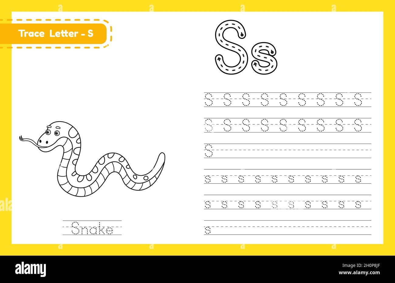Trace Letter S Uppercase And Lowercase Alphabet Tracing Practice 