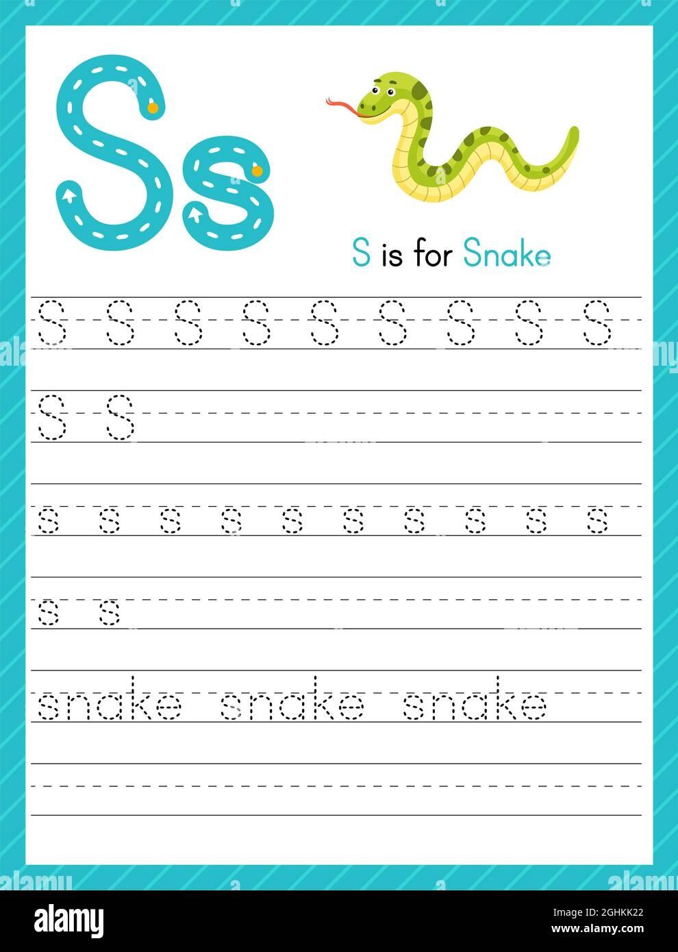 Trace Letter S Uppercase And Lowercase Alphabet Tracing Practice 
