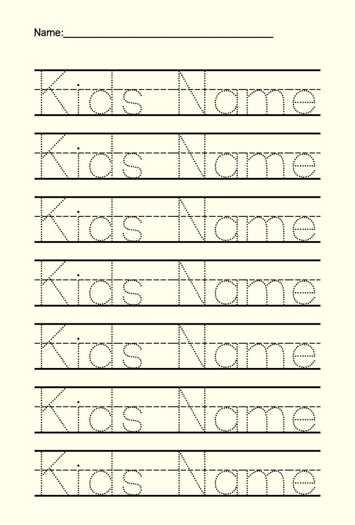 Free Name Tracing Worksheets Kidzone
